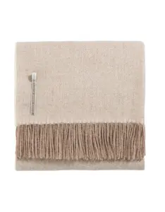 Alicia Adams Alpaca Throw in Taupe Herringbone