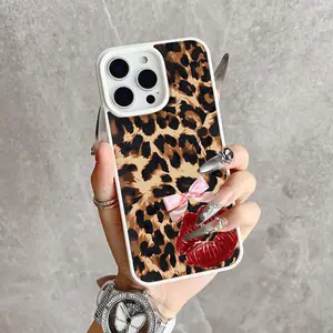 Leopard Kiss Magnetic Snap Case for iPhone 17/16 Pro Max 15 Pro 14 13 12 Mini 11 XR XS Plus SE Shockproof Slim Protective Cover