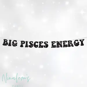 Birthday Decorations, Big Pisces Energy Banner, Birthday Banner