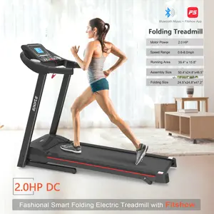 [Bellemave]Home Foldable Treadmill with Incline, Folding Treadmill for Home Workout, Electric Walking Running Treadmill Machine 5" LCD Screen 250 LB Capacity Bluetooth Music
