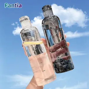 700ml Elegant Leakproof Water Bottle with Time Scale Stay Hydrated Daily Lightweight & Portable for Fitness & Outdoor Adventures