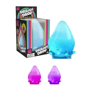 Dream Drop – Raindrop Sensory Toy with Dreamy Smooth Squeeze, Sparkle Filling, 3 Assorted Colors (One Random Color)