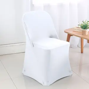 Premium Spandex (220 GSM) Folding Chair Cover - White (1pc)