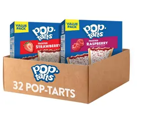 Pop-Tarts Toaster Pastries, Breakfast Foods, Kids Snacks, Value Pack, Variety Pack (32 Pop-Tarts)