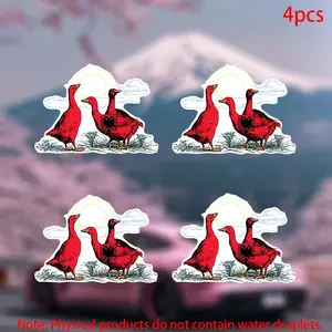 4pcs-Albania Geese Sticker-Car stickers for doors, windows, laptops, luggage, furniture and bumpers-durable adhesive vinyl material