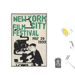 1999 NYC Film Festival Poster: Vintage Movie Art, Typographic Design Poster No Frame