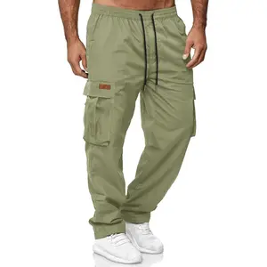 Men's Casual Cargo Sweatpants Waist Drawstring Joggers Hiking Tactical Pants for Men with PocketsGift