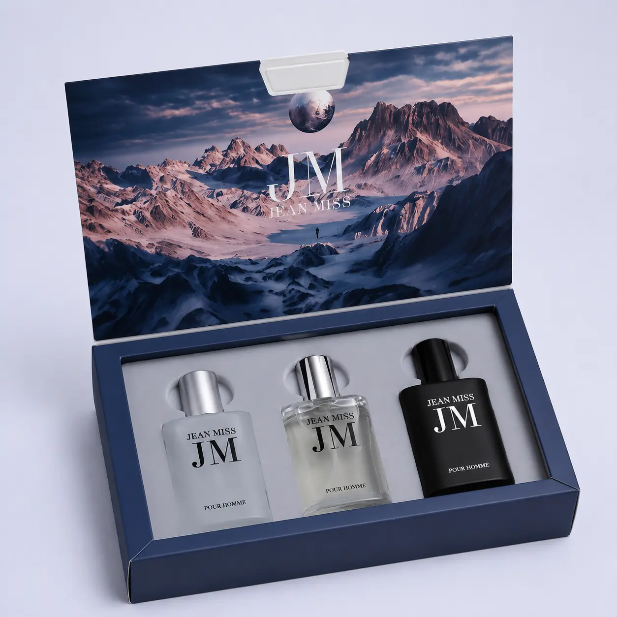 Men's Perfume Gift Set 3 Pack Eau de Toilette Natural Spray – Long Lasting Woody Citrus Fresh Herbal Summer Perfumes Set for Men, Daily Business Dating Fragrance, Luxury Grooming Scent Ideal Men Gift for Birthday, Anniversary