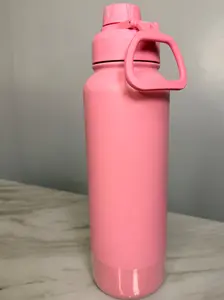 40oz Pink Insulated Stainless Steel Water Bottle With Handle