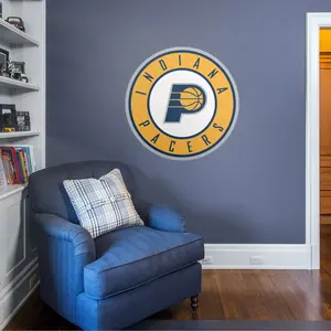 Indiana Pacers - RealBig Alternate Logo Collection - Official NBA - Reusable Vinyl Wall Decals