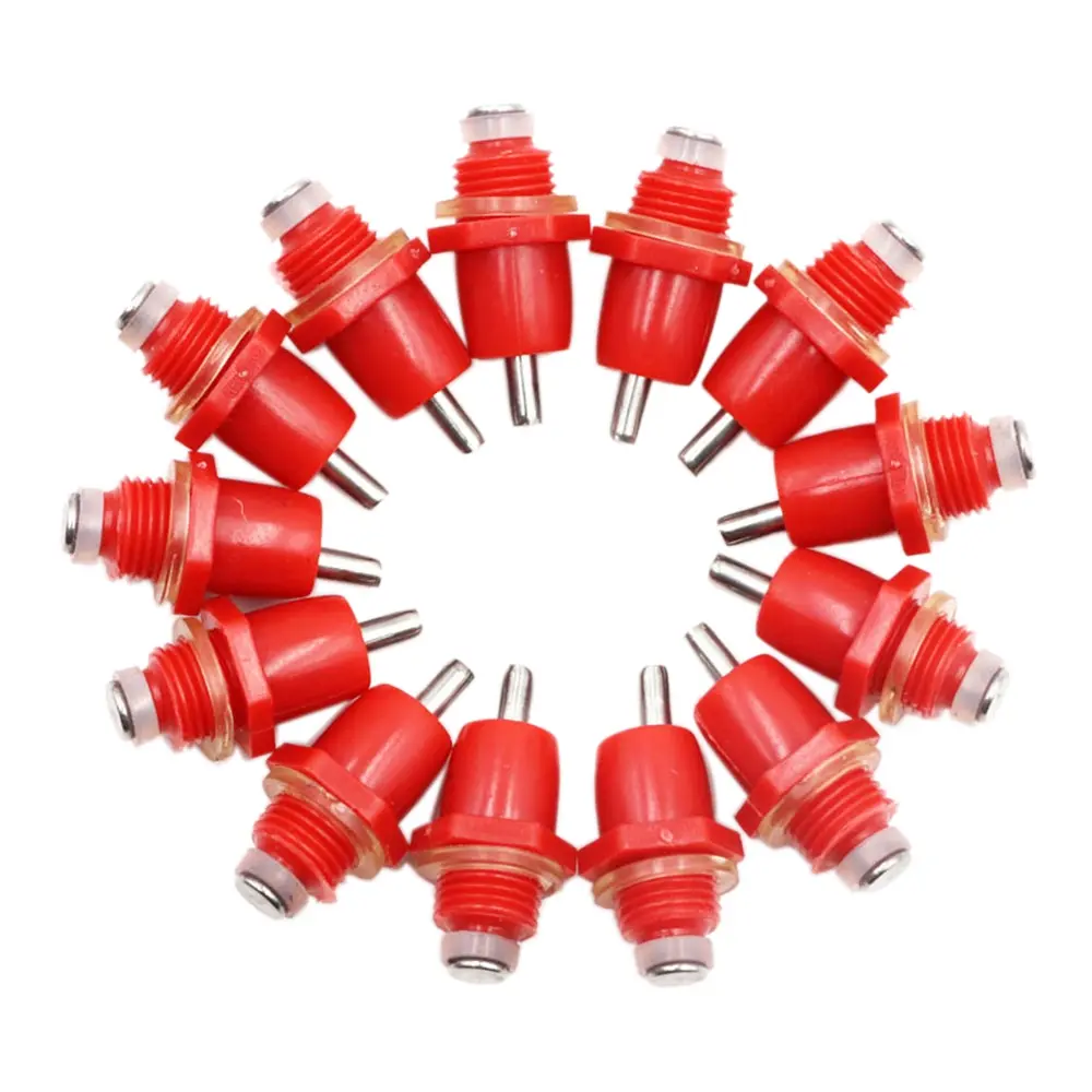 50Pcs Bulk Pack 29*9.5mm Spring-Type Poultry Nipple Drinkers, Simple Setup Automatic Water Dispensing Device for Chickens, Geese, Chicken Farm Use