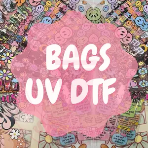 BAGS UVDTF 10 WRAPS & DECALS - Ready to apply, peel & stick