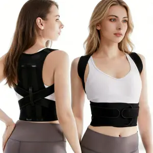 Adjustable Women's Back Support Belt, Comfortable Breathable Upper Back Stabilizer, Lightweight Shoulder Support Vest for Daily Activities and Work, Adjustable Posture Belt