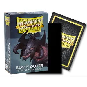 Dragon Shield Sleeves: Outer Sleeves Standard Matte - Black 100CT