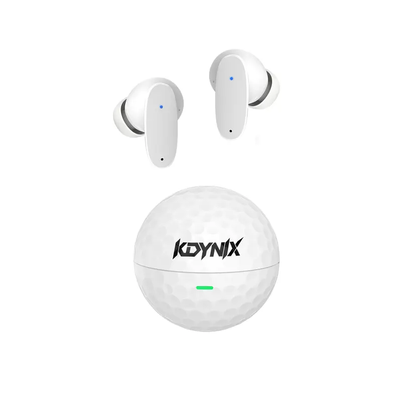 KDYNIX Ball-Shaped Top True Wireless Bluetooth 5.4 Headphones (Audio), 13mm Drivers Deep Bass, Dual ENC Active Noise Cancellation, Built-In Batteries, 18H Playtime, Waterproof, Golf White Golf Theme, Mobile/Tablet Compatible, Teen Boy Gifts