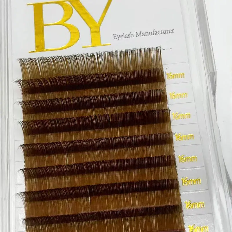BYlash C CC D DD Curl Brown 0.03 0.05 Individual Eyelashes Russian Volume Lashes 2026 New