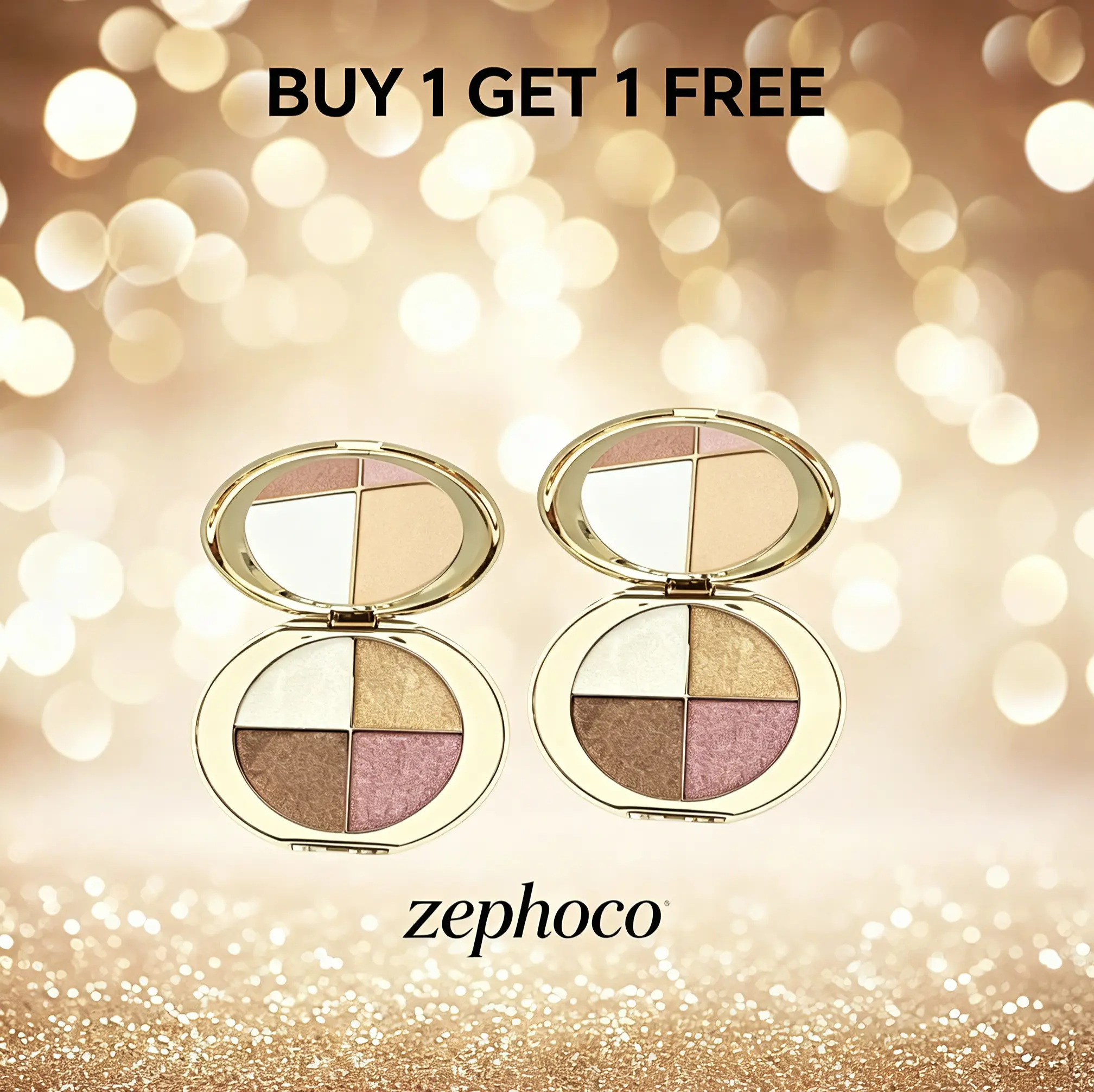Buy 1 Get 1 Free cheek palette - eyeshadow and highlighter makeup Shimmer bedazzled beauty
