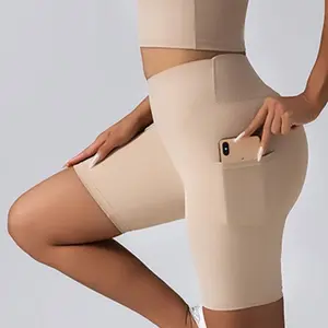 High-Waist Seamless Biker Shorts – Tummy Control, Squat-Proof, 4-Way Stretch, Gym & Yoga Shorts with Pockets for Women workout gym  legging  women short Women's gym  fit