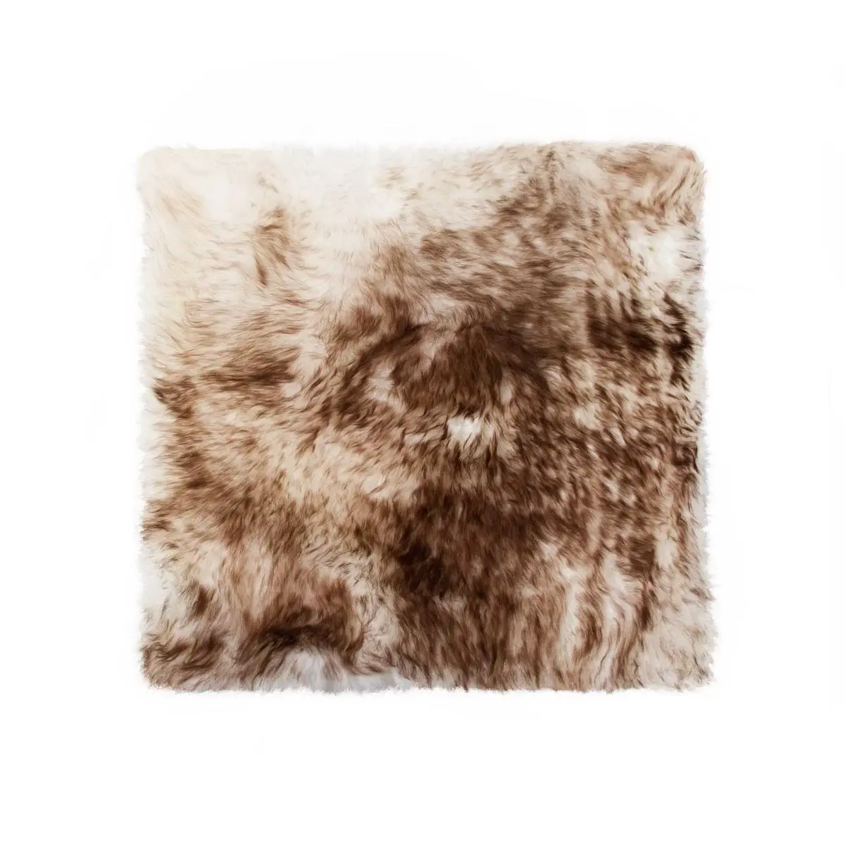 HomeRoots 17 in. 100% Sheepskin 3-Panel Environmental Chocolate Gradient Car Seat Insert Cushion, Automotive Interior Accessory