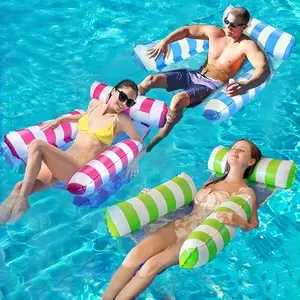 Inflatable Water Hammock Chair, Foldable Pool Float, Beach Party Furniture, Portable Lounge Bed, Summer Gift for Kids & Adults