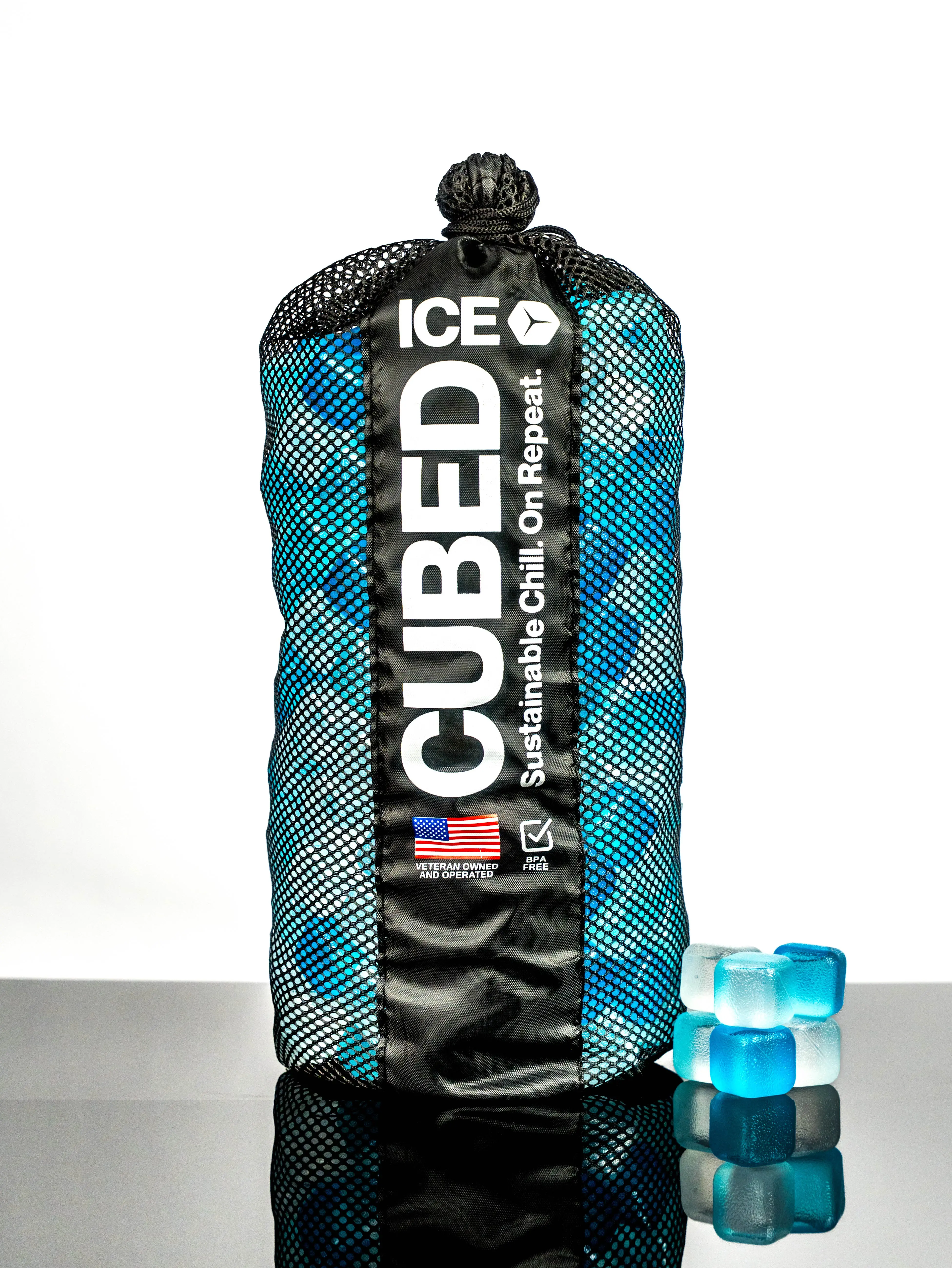 *Sept Batch* CUBED ICE-GLACIER BLUE-10lb Bag