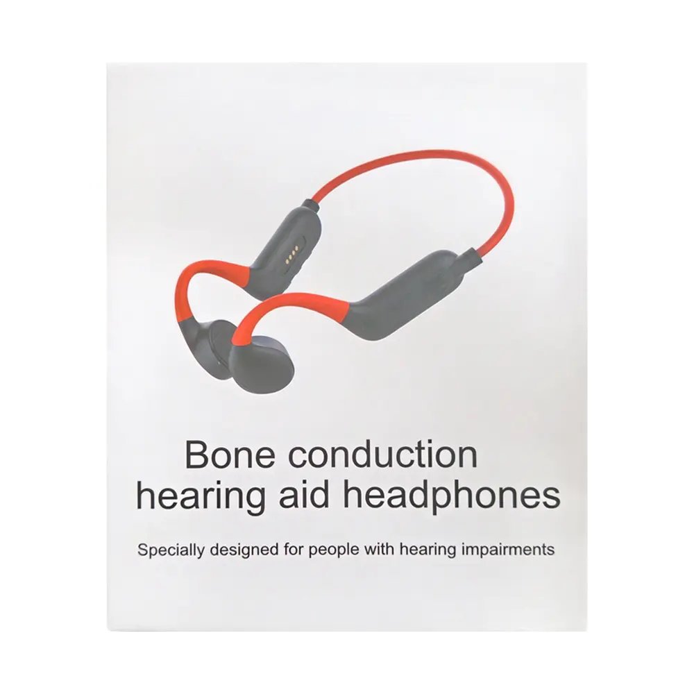 SCHBIT Bone Conduction Open Ear Wireless Hearing Aid Headphone Earbuds - Bluetooth 5.4, Rechargeable, 8+ Hours Playtime, 10m Range, Independent L/R Volume Control, Voice Assistant, Magnetic Charging, Auto-Reconnection, Button-Controlled
