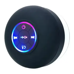 Waterproof Bluetooth Shower Speaker with Suction Cup & RGB Lights