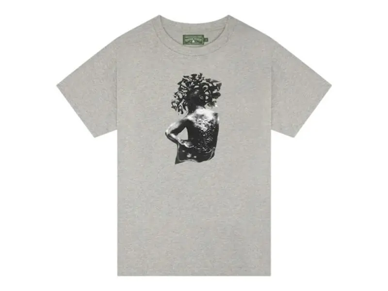 Denim Tears x Arthur Jafa Ex-Slave Gordon Tee Men's Heather Grey 010-016-136-HEAT — Graphic Short Sleeve T-Shirt, Artist Collaboration, Heather Grey Men's Tee, Casual Streetwear, Cotton Shirt, Crew Neck Top, Statement Graphic Apparel
