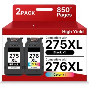 PG-275XL/CL-276XL Ink  Combo Pack Replacement for  Ink cartridges 275 and 276 for Pixma TR4722 TS3720 TS3722 TR4700 TR4720 TS3700 TS3522 TS3520 TS3500 TR4723 TR4725 High Yield (2 Pack)