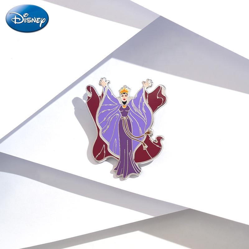 Disney Villains Evil Queen Pin 1PC Official License Collectible Witch Novelty 3D Design Anime Brooch Backpack Decoration Jacket Lapel Anti-Rust Exquisite Alloy Enamel Gift