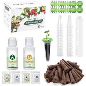 166 count Hydroponic Pods Kit: Compatible with Aerogarden Grow Anything  Kits - Includes Grow Sponges Grow Baskets Grow Domes Labels A&B   - Hydroponics Supplies for  Brand