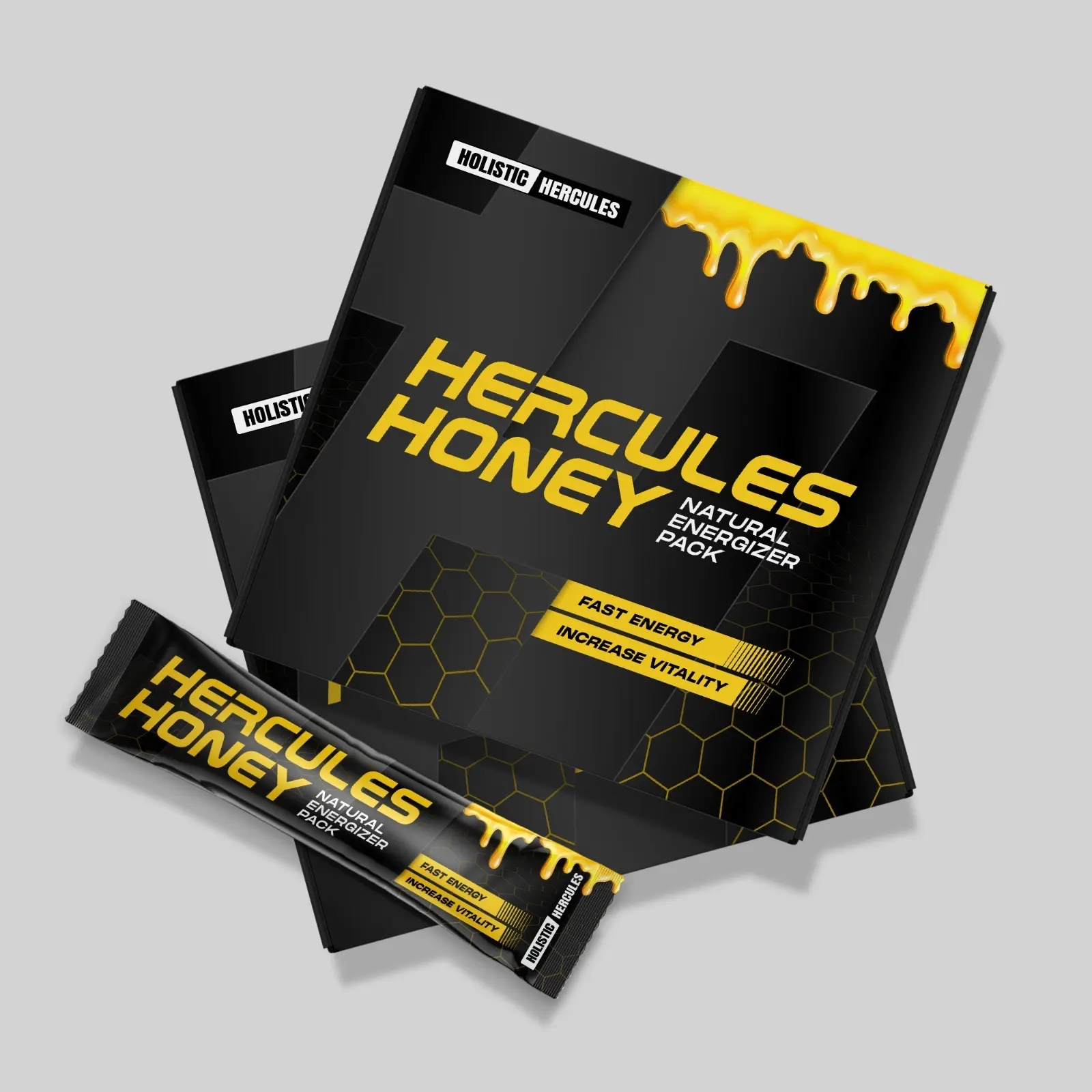 Hercules Natural Energy Sachets – 8-in-1 Herbal Performance Blend (16 Count)