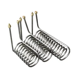 Refrigeration heat exchanger, seafood fish pond breeding titanium tube radiator, chiller, pure evaporator, titanium cannon