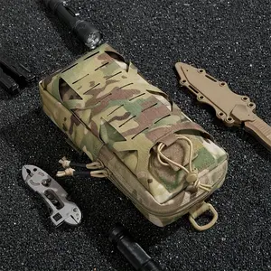 1pc Tactical EDC Pouch, Nylon Molle Utility Tool Organizer, Solid Color Zippered Waist Belt Bag, Multi-function Fanny Pack, Sports Style Framed Backpack With Normal Waterproof Feature