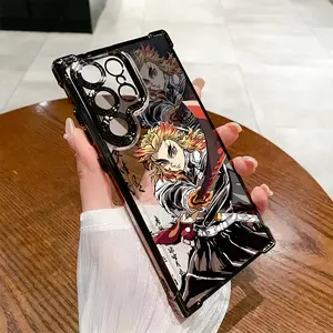 Demon Slayer Tanjiro Phone Case for Samsung Galaxy S25 S24 S23 S22 S21 Fe Ultra Plus 4g 5g, Anti-Drop Protective Transparent Soft Back Cover