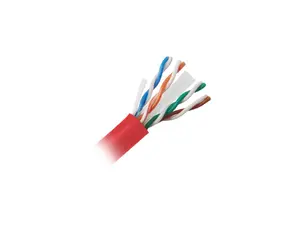 Nippon Labs CAT6 Bulk Riser Ethernet Cable, CMR UL Listed Solid Copper UTP, 600MHz, 23 AWG 1000' Pull Box - Red 1000FT Lan Cable