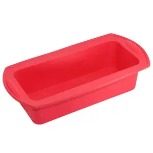 Rectangular Silicone Baking Pan, 1 Count Non-stick Bread Cake Deep Baking Dish, Angel Food Cheesecake Mold, Brownie Mould Loaf