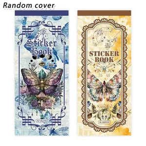 Random Cover 1 Book 30 Transparent Pet Lace Stickers, Vintage Colorful Lace Border Stickers for Scrapbook, Scrapbooking, Collage, Album, Crafts