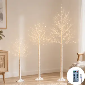 4-foot/5-foot/6-foot LED Birch Tree Lights, Artificial Birch Floor Lamp, 8 Lighting Modes, Perfect for Home Weddings, Birthdays, Parties, Holidays, Anniversaries, and Seasonal Decorations (Christmas, Thanksgiving, Halloween)