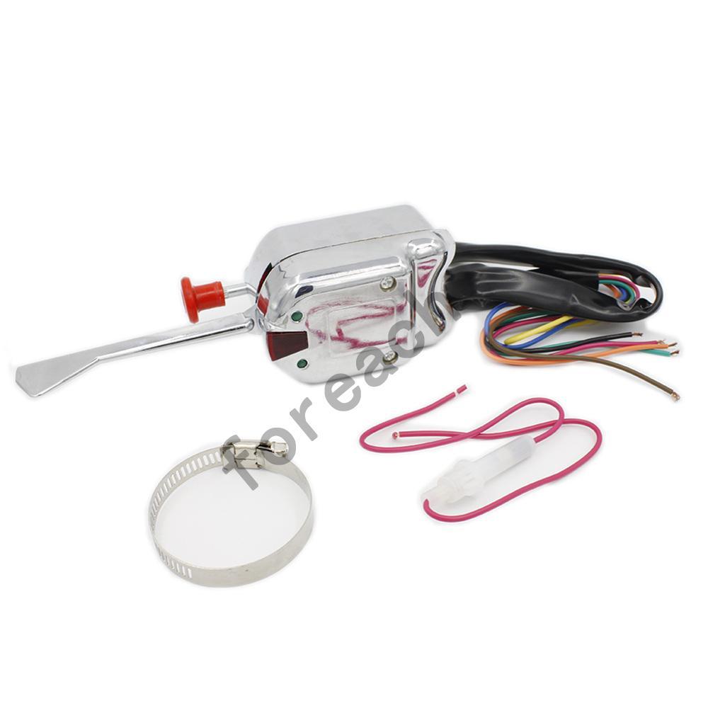 Chrome 12V Universal Street Hot Rod Turn Signal Switch For FORD BUICK GM US