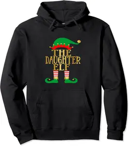 The Daughter Elf Matching Family Christmas Pjs Party Pullover Hoodie - Parisbus Shop 93B09M7QRF28