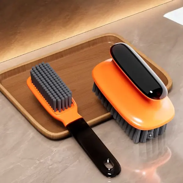 Shoe-cleaning brush, dedicated laundry brush, hard-bristle long-handled brush