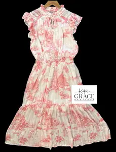Last One! “Laura" Toile Dress
