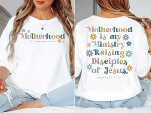 Comfort Colors® Motherhood Christian Mom Shirt, Proverbs 22 6 Shirt, Faith Mom Shirt, Ministry Mom Tee, Religious Mom Gift