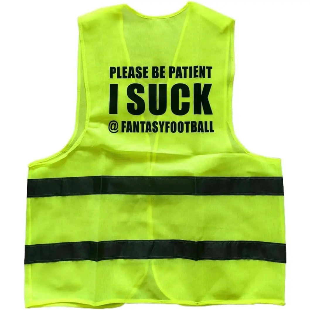 Fantasy Football Loser Vest Last Place Award Neon Green Funny Punishment Vest for League Parties