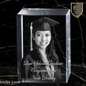Amazing Graduation Gift | Luxury 9K Crystal | 3D Laser Photo Tower | Custom Engraving