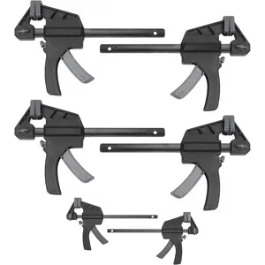Easy-to-Use One-Handed Trigger Clamp Set, 2 Pack of 4-inch, 4 Pack of 6-inch