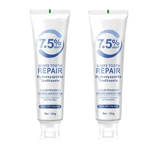 2pcsNano-Hydroxyapatite Enamel Repair Toothpaste 7.5% Formula Fluoride-Free for Sensitive Teeth Natural Peppermint Daily Oral Care Essential