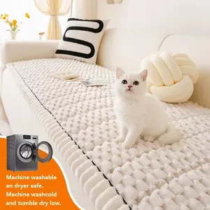 Plush Sofa Slipcover Protector, Soft Sofa Protector, Pet-Friendly Non-Slip Decorative Couch Cover, Polyester Material, Fits 1234 Imperial Chairs