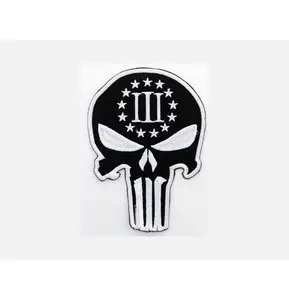 Third Amendment 13 Starts Skull embroidered patch
